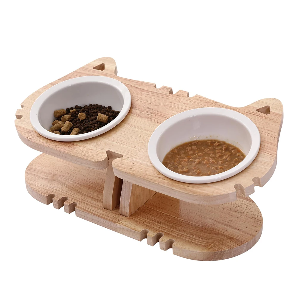 

Self-Developed Pet Bowls and Feeders Eco Friendly Cat Feeding Bowl Ceramic Elevated Non Slip Cat Bowl