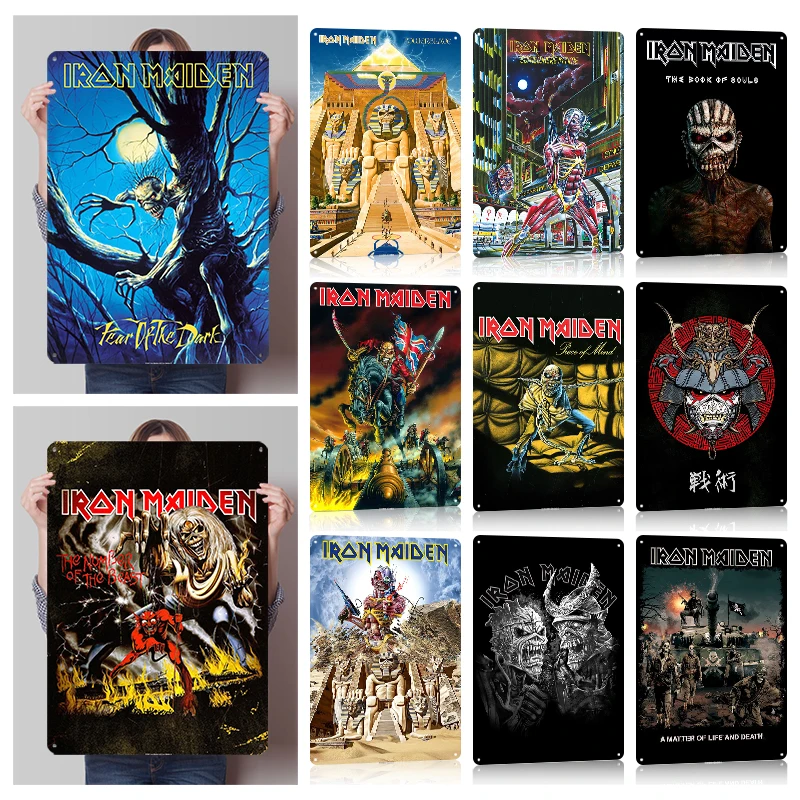 الحديد البكر الملصقات للتخصيص جدار الفن علامة معدنية خمر ريترو القصدير اللوحة للرجل كهف ديكور عناصر مخصصة مكتب الزينة #1