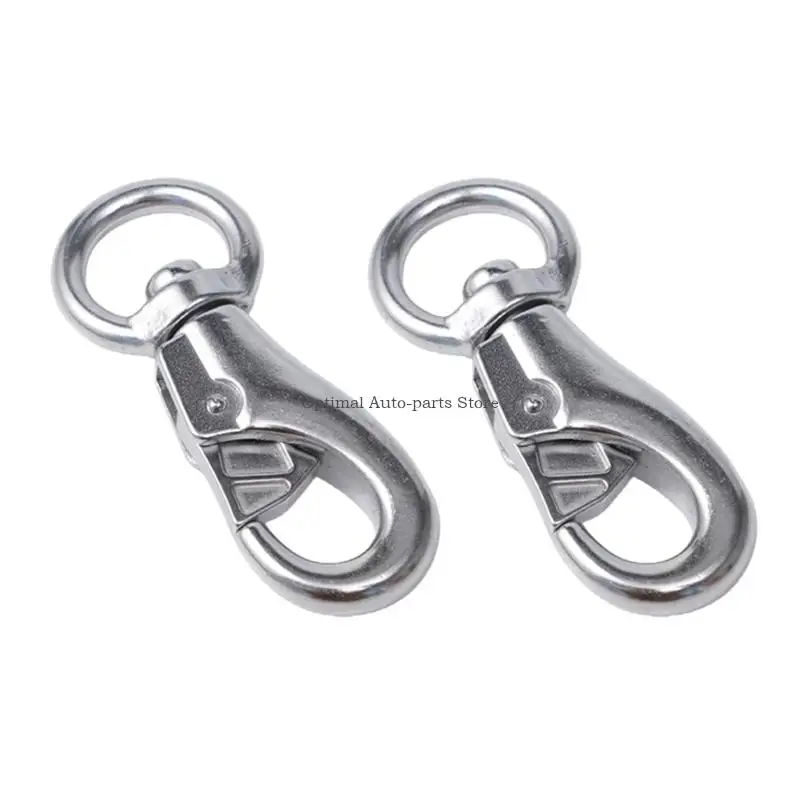 Smooth Polished Hooks with One-Hand Spring Clasps, 2 Piece Buckles