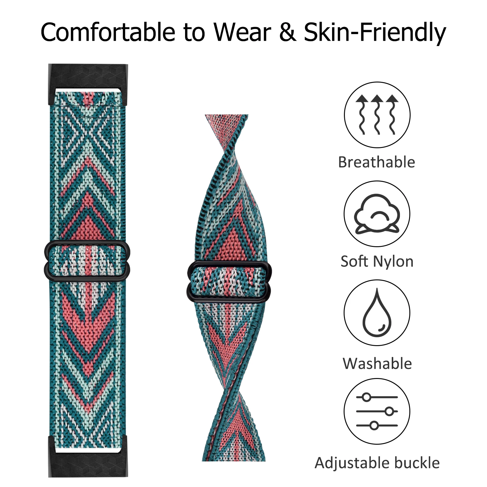 Nylon Elastic Watch Band For Fitbit Charge 4 3 Strap Sports Fabric Bracelet Correa For Fitbit Charge 3 4 Band Woven Watchband