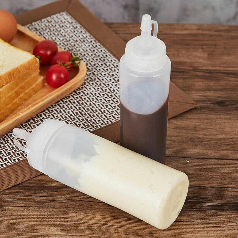 1PCS Accessories Household Gadget Squeeze Sauce Bottle Condiment Squeeze Bottles Reusable Container Condiment Dispenser