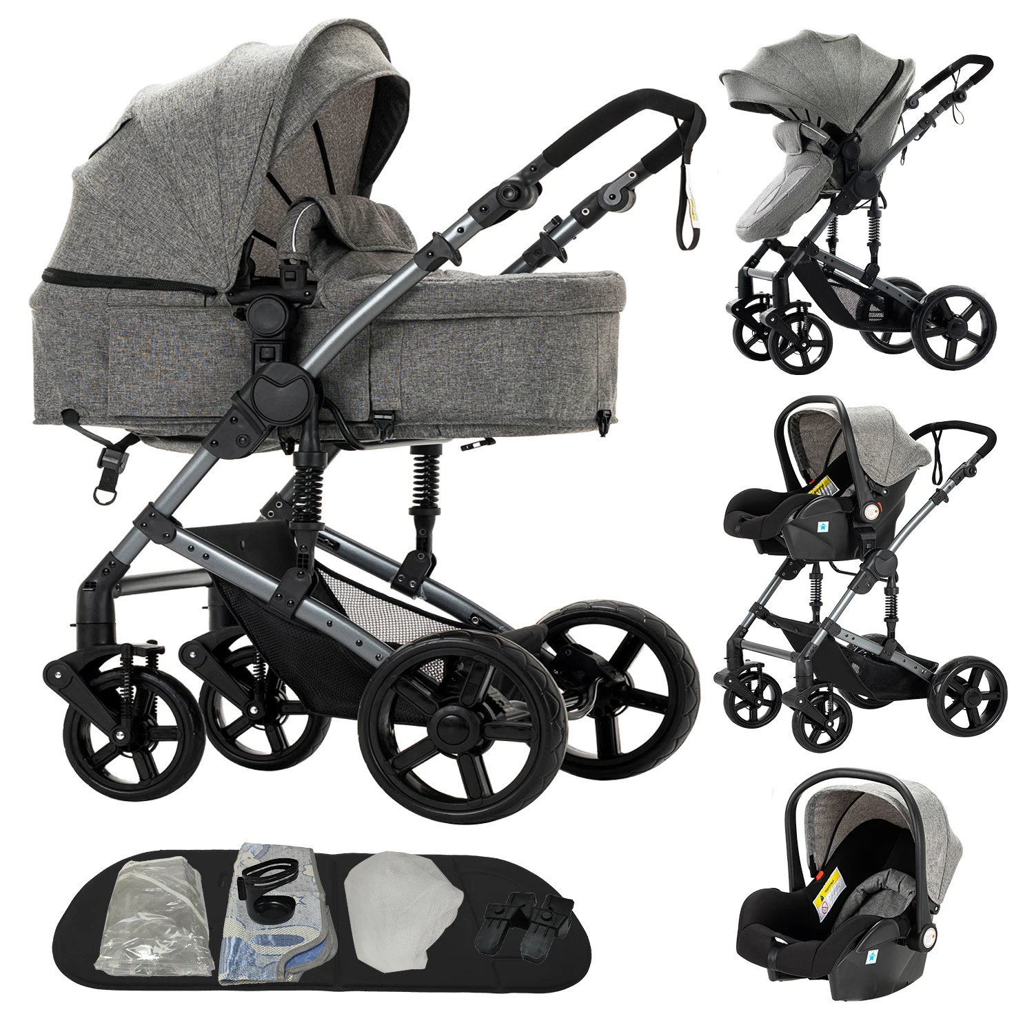 

Baby Cars 3 In 1 Stroller Baby Three Baby Cart Pram Baby Walker Buggies Stroller Baby Accessories Newborn Mother Kids Infant