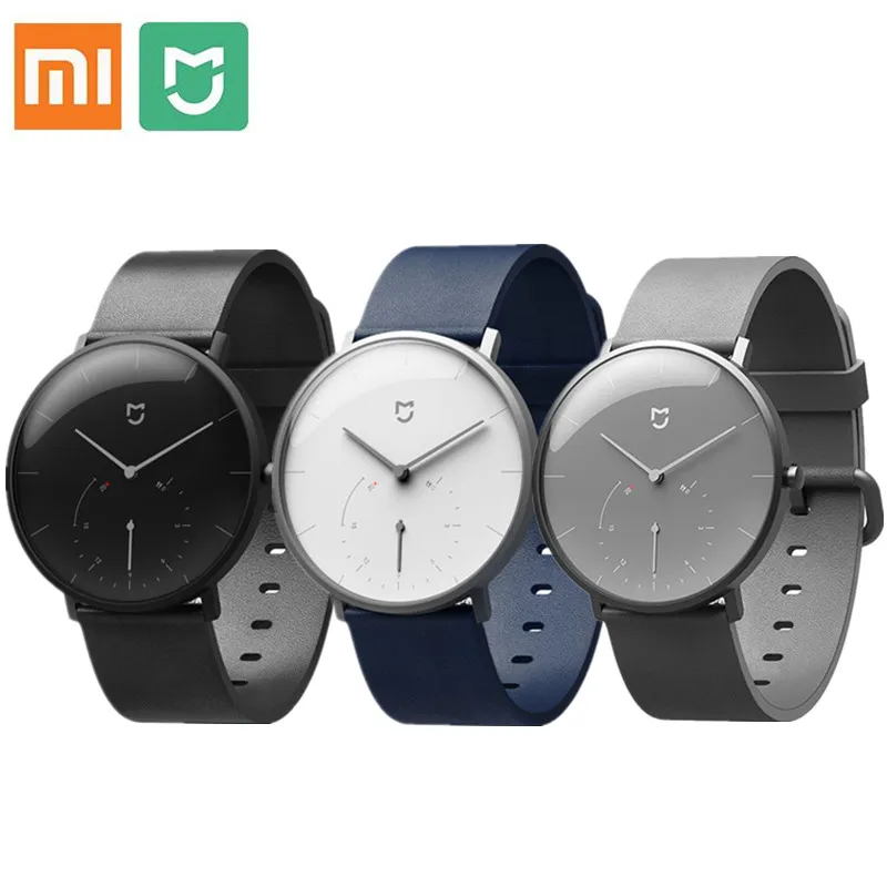 

Used Xiaomi Mijia Smart Quartz Watches 3ATM Waterproof Pedometer Bluetooth 4.0 Mi Band 316L Steel Smartwatch Alarm SYNC Time