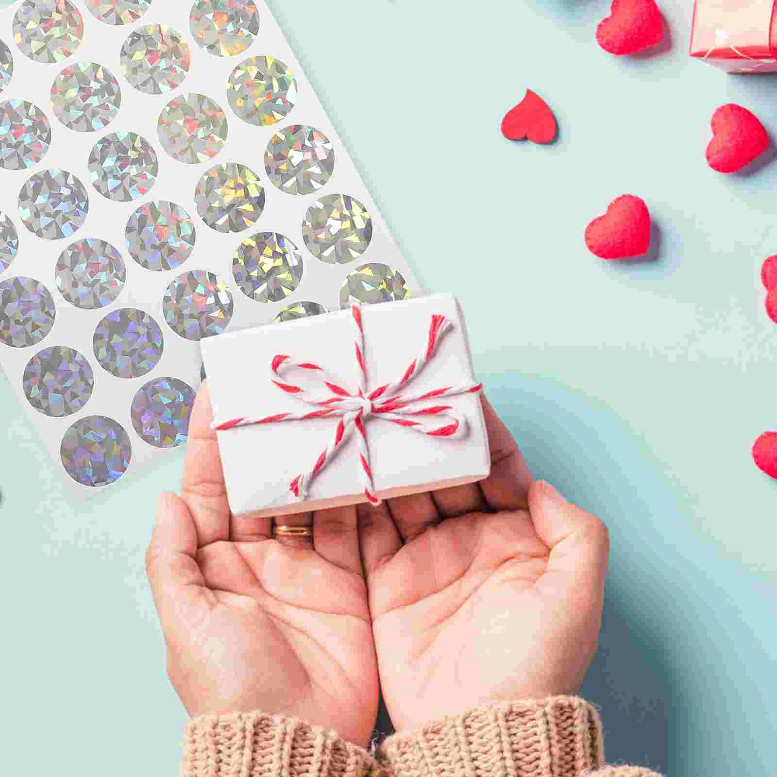 2 Sheets Scratch Card Stickers Gift Labels off Round DIY for Gender Reveal Paper Lottery Reward Programs Tickets