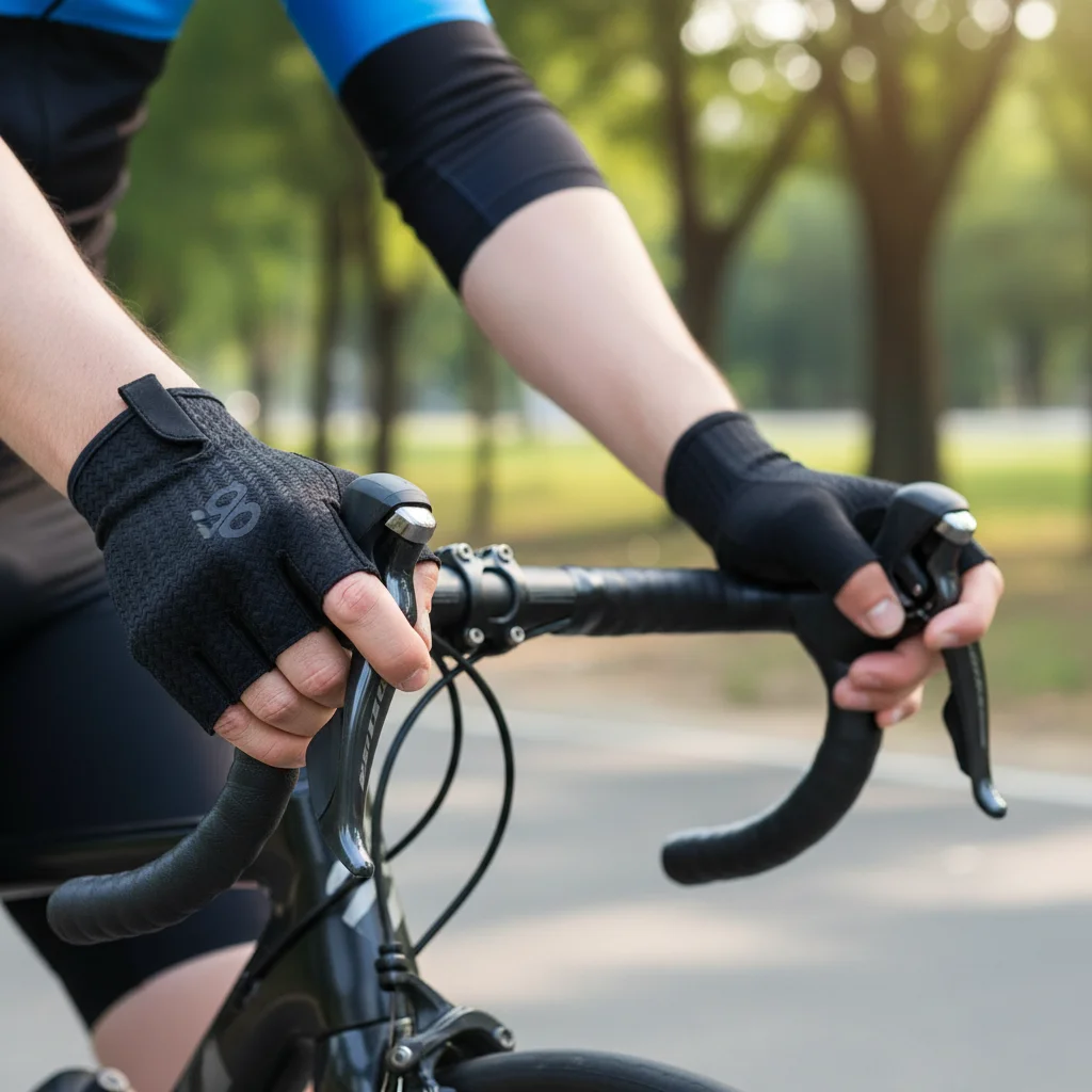 Summer Breathable Cycling Gloves Shockproof Anti-Slip Half Finger Gloves Wear-Resistant Motorcycle Glove Outdoor Sports
