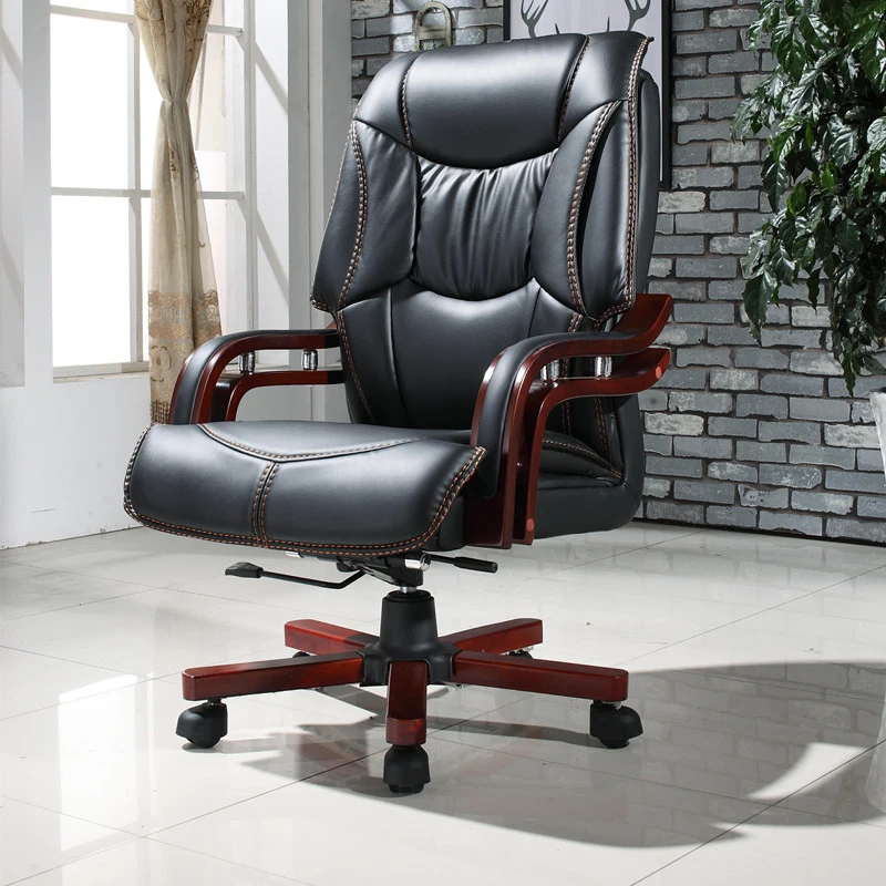 Vintage Design Office Chair Work Luxury Sleep Handle Comfort Leather Backrest Office Chair Massage Silla Ergonomica Furniture