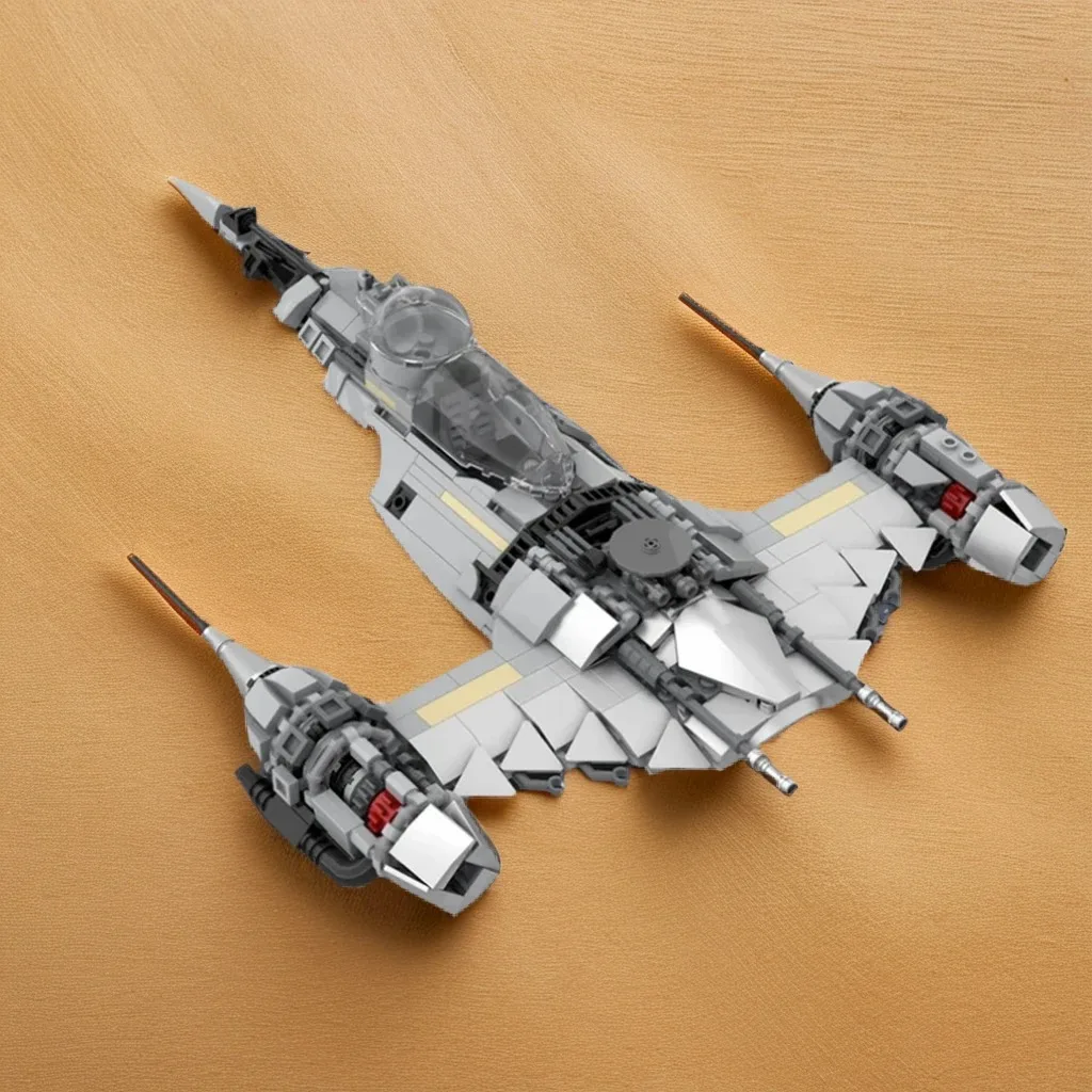 

554PCS Din Djarin's N-1 Starfighter MOC Star Batter Spaceship Model Education Model Building diy Blocks Birthday Toys Gift