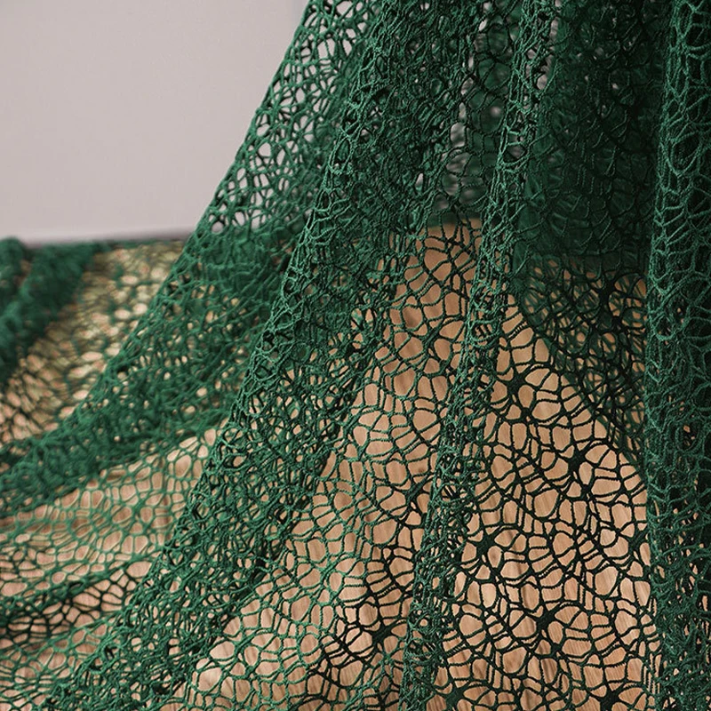 

1Yard Irregular Hollow Mesh Fabric Avocado Green Wrapping Texture Creative Dress DIY Clothing Decoration Fabric