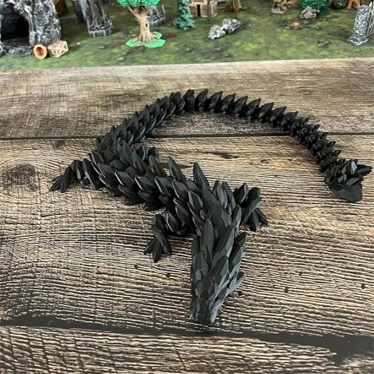 ABMO 30 سنتيمتر التنين المنقولة زخرفة مع المفاصل التنين زخرفة الإجهاد تقليل سطح المكتب لعبة حلية