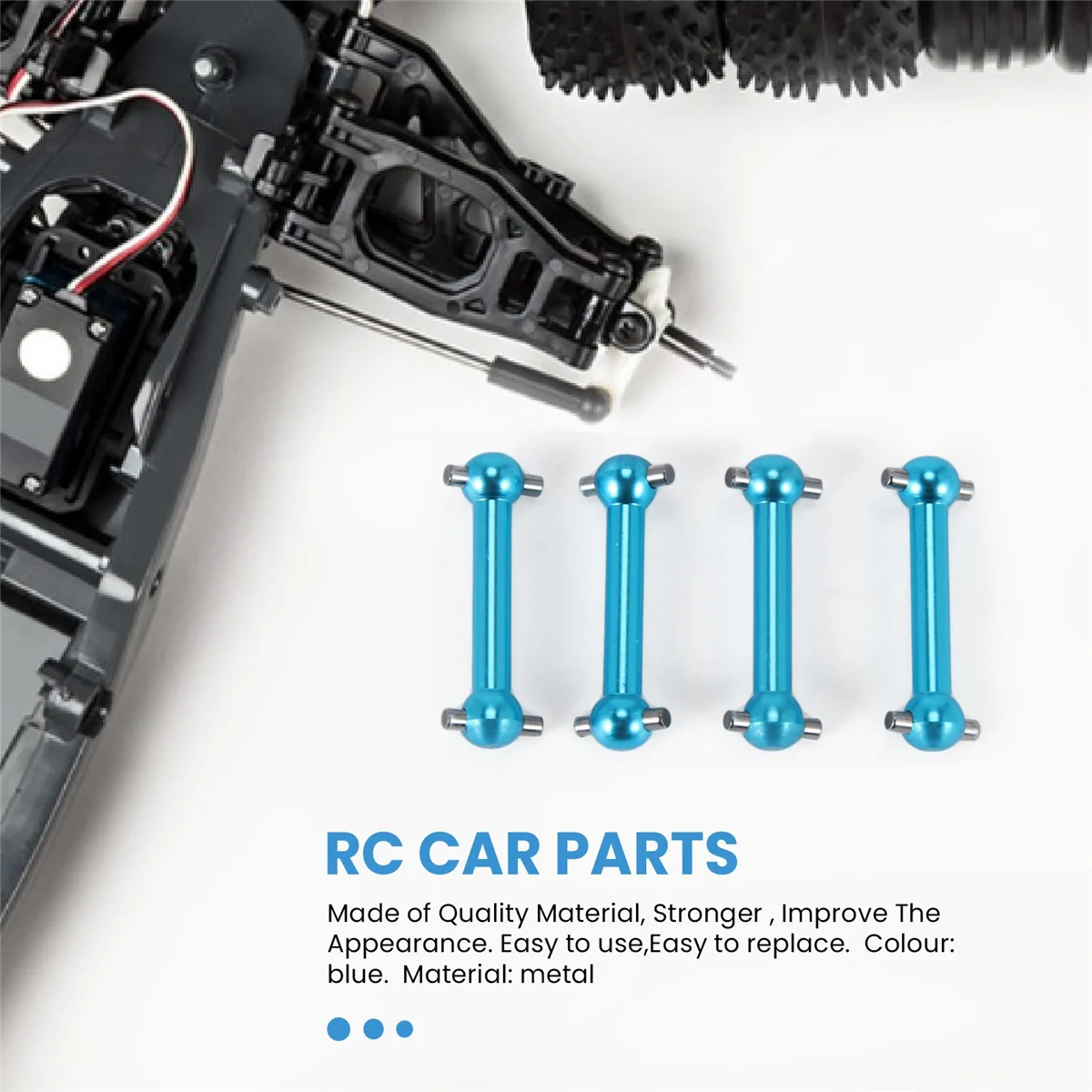 BAAA-معدن محرك رمح الكلب العظام فرق كأس مشترك مجموعة ل Tamiya TT01 TT-01 TT01D TT01E TT02 TT-02 1/10 RC ترقية أجزاء السيارة