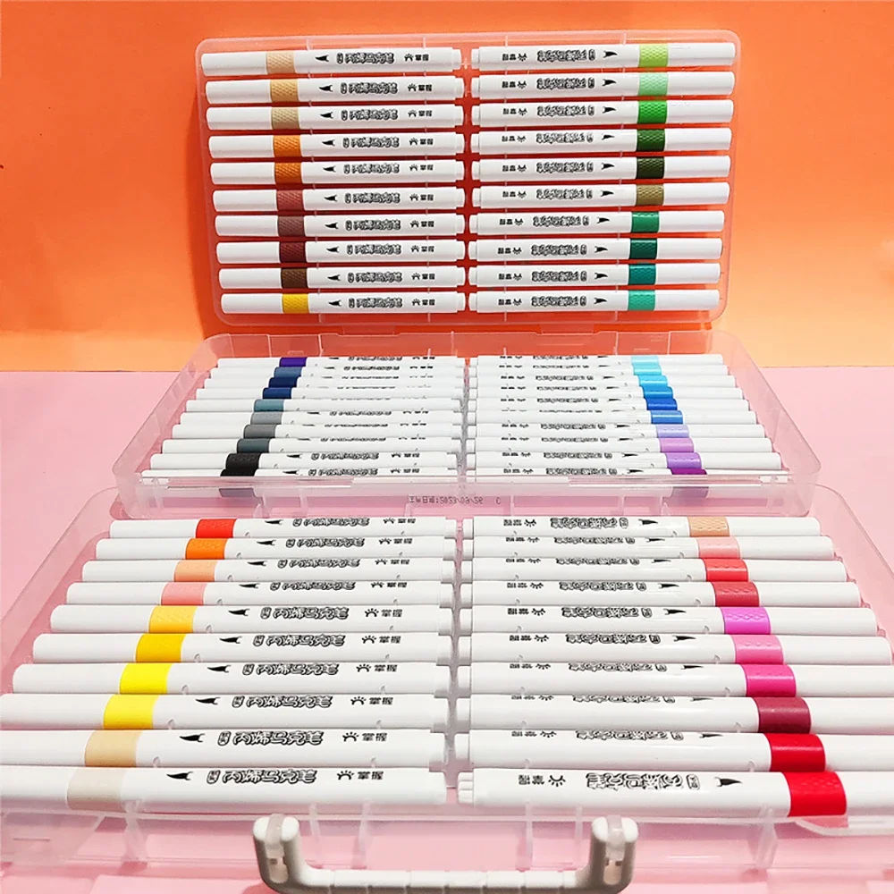 Acrylic Marker Pens Soft Brush Nib Paint Markers For Glass Stone Metal Glass Wood Plasctic Paper DIY Card Making Art Supplies