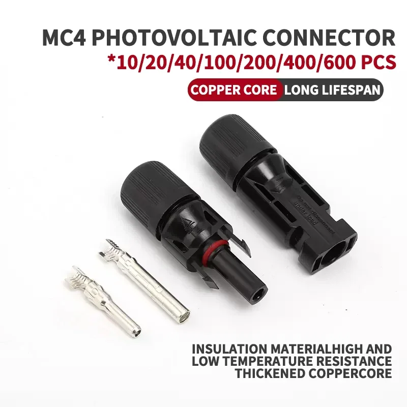 

Free Shipping 400/200/100/10 Pcs Solar Connector PV Plug 1000V DC 30A Connectors Kit for Photovoltaic PV/MC Cable 2.5/4/6mm²