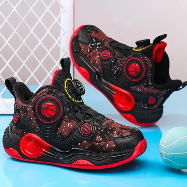 

Детские модные фиолетовые кроссовки с принтом, высокие спортивные кеды для тренировок, детские кроссовки