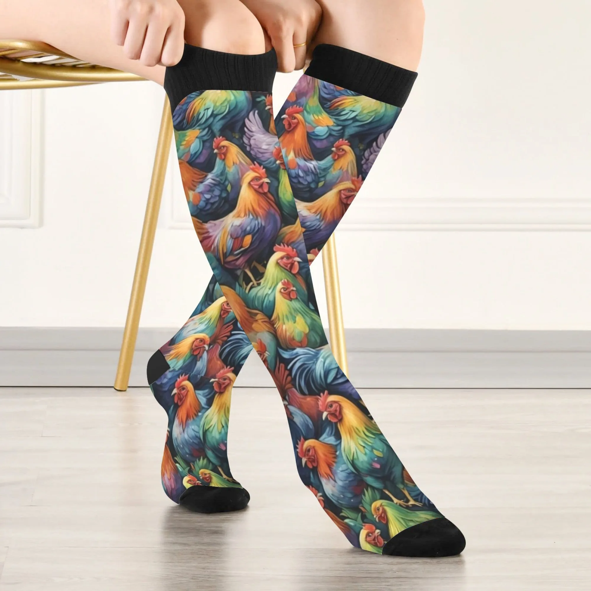 판타지 스타일 치킨 양말 복고풍 스타일 캐주얼 패션 스타킹 편안한 따뜻한 통기성 미끄럼 방지 양말 남여 선물