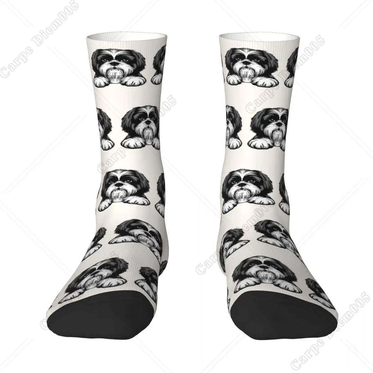 

The Shih Tzu Socks Harajuku High Quality Stockings All Season Long Socks Accessories for Unisex Christmas Gifts