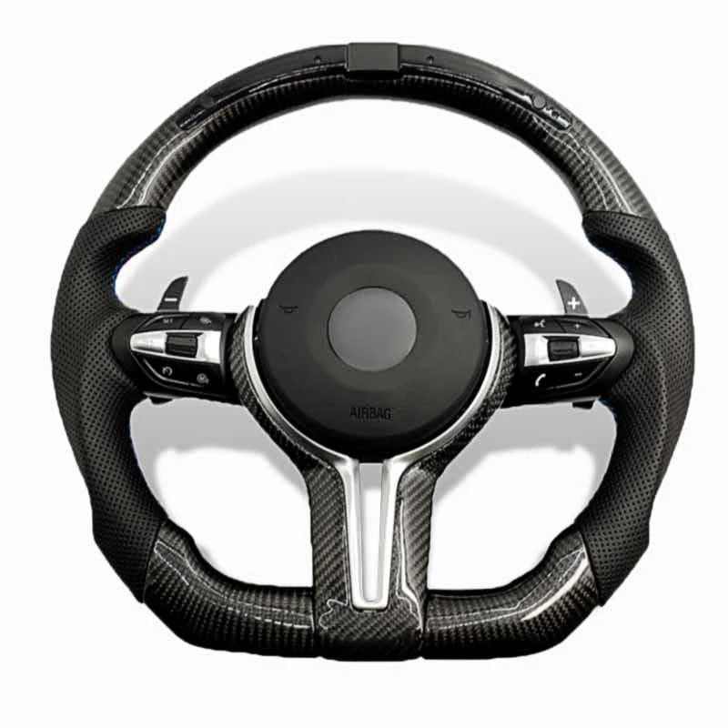 

M3 M6 Car Steering Wheel for BMW F10 F30 F20 F31 F34 F32 F33 F36 F22 F23 F80 E70 E71 E90 E91 E92 Steering Wheel Carbon Fiber LED