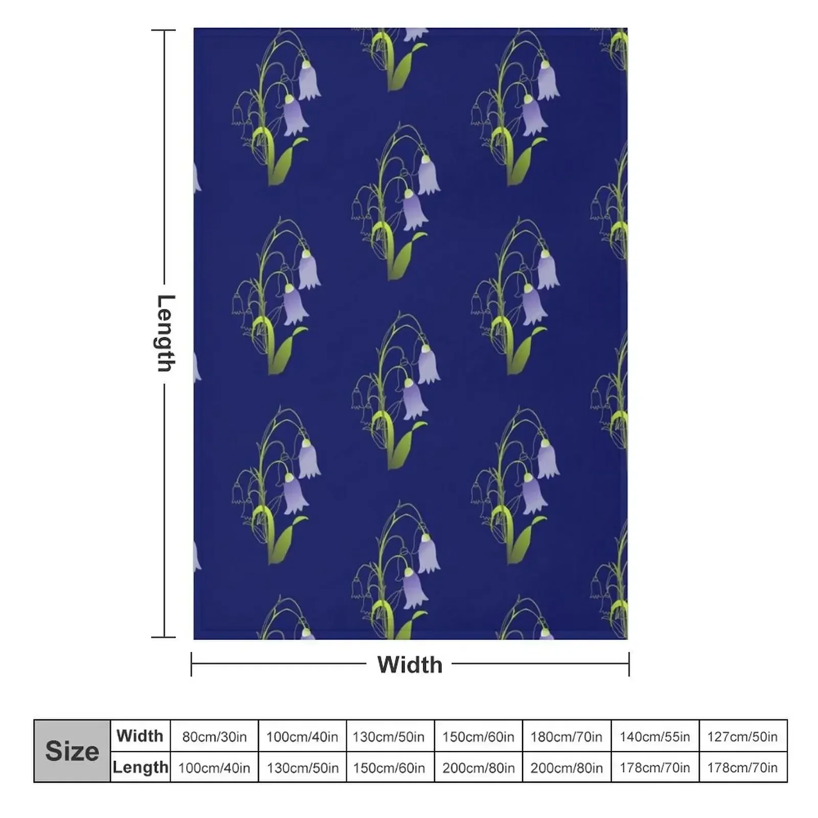 Bluebells Throw Blanket Bed Fashionable For Sofa Thin Plaid heavy to sleep Blankets