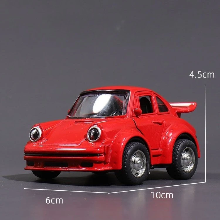 

In stock/alloy small car, double-door sound and light rebound toy car, Q-version Porsche model, vintage Chevrolet classic car