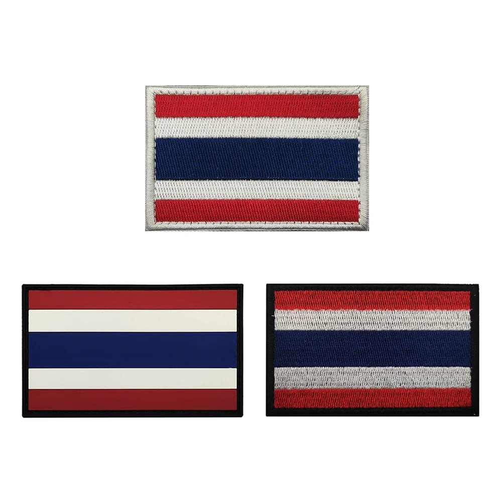 Parche bandera Tailandia PVC 3D – Adhesivo para mochila o chaleco táctico - imagen 5