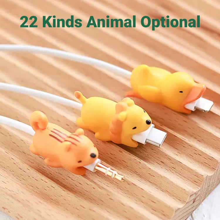NEW Animal Cable Protector for Earphone Wire Cell Phone USB Charging Cable Joint Anti Break Cute Cable Bite Holder Accessories