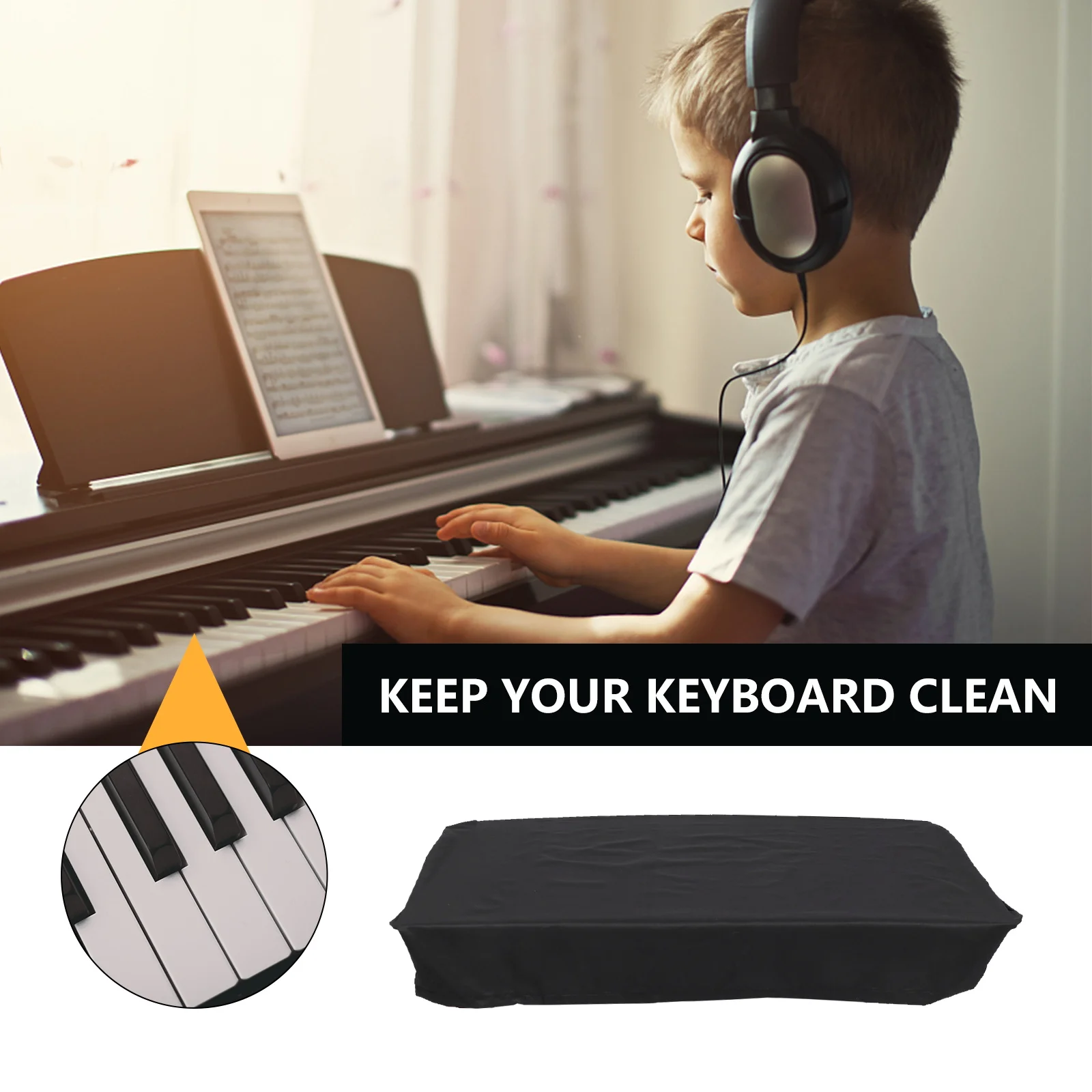 

1 Pcs Elastic Bottom Electronic Piano Keyboard Cover Durable Stretch Protector