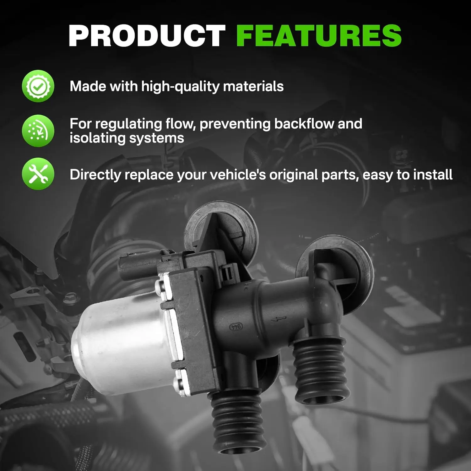 صمام التحكم في سخان HVAC لسيارات BMW E46 323Ci 2000 323i 1999-2000 325Ci 325i 2001-2006 325xi 2001-2005 E39 3 5 Series 64118369805 #6