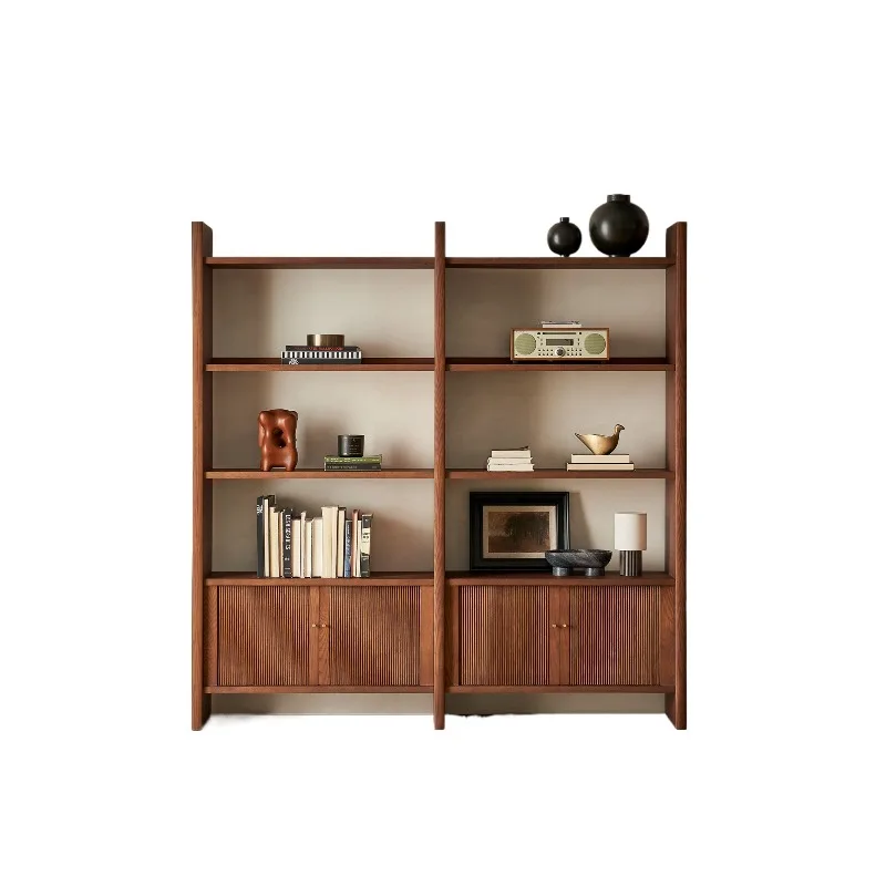 

Open solid wood floor free extension living room rack home display cabinet