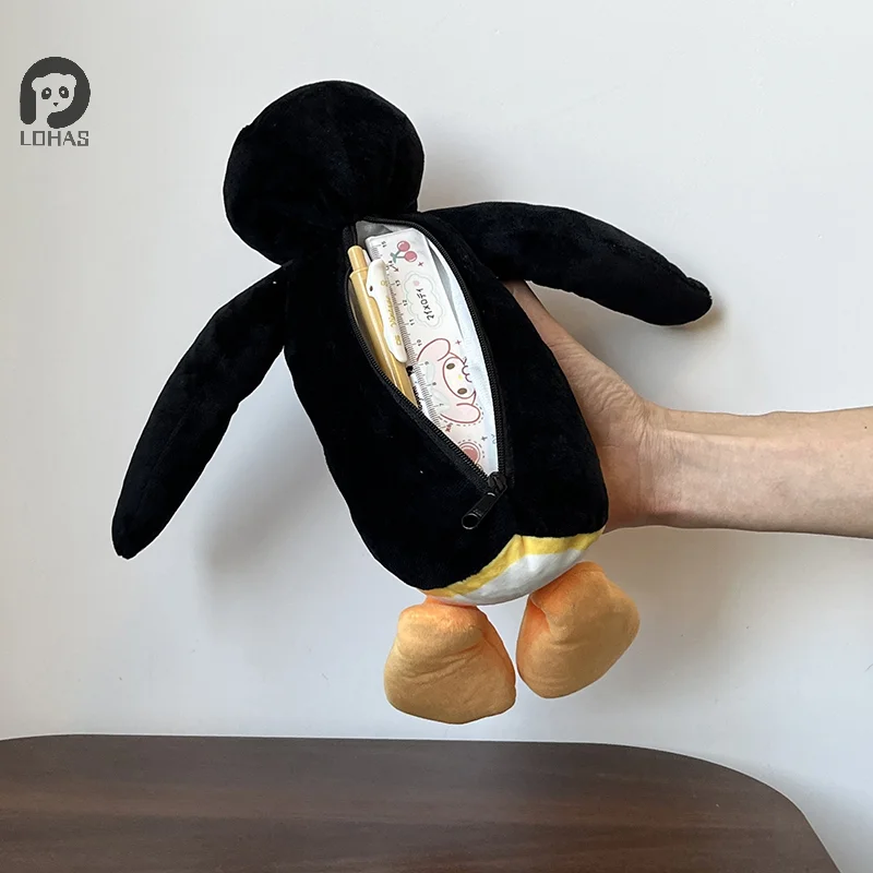 1 قطعة الكرتون لطيف البطريق أفخم مقلمة سعة كبيرة الطلاب لوازم مكتبية حقيبة التخزين الهدايا