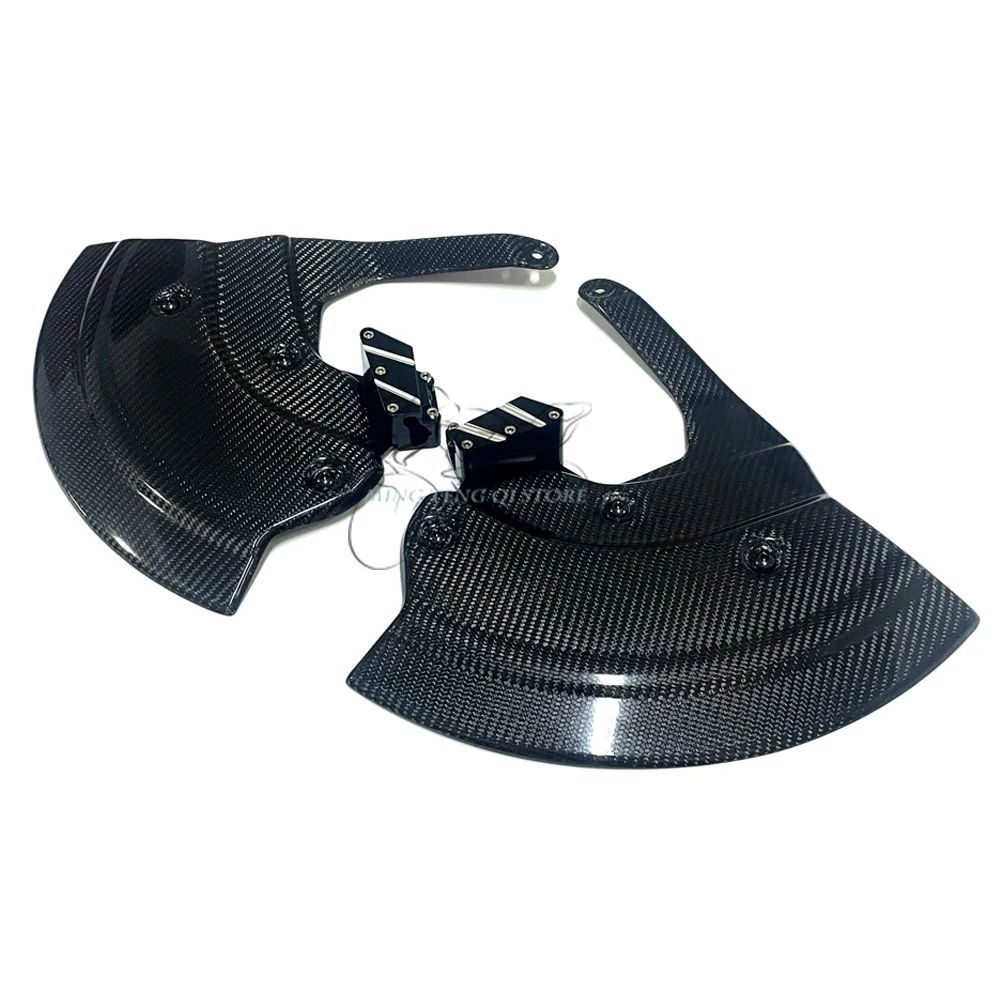 ل BMW S1000RR/R M1000RR/R S1000XR M1000XR ألياف الكربون الجبهة الحاجز قطعة من نسيج قرص فرامل حامي هدية #5