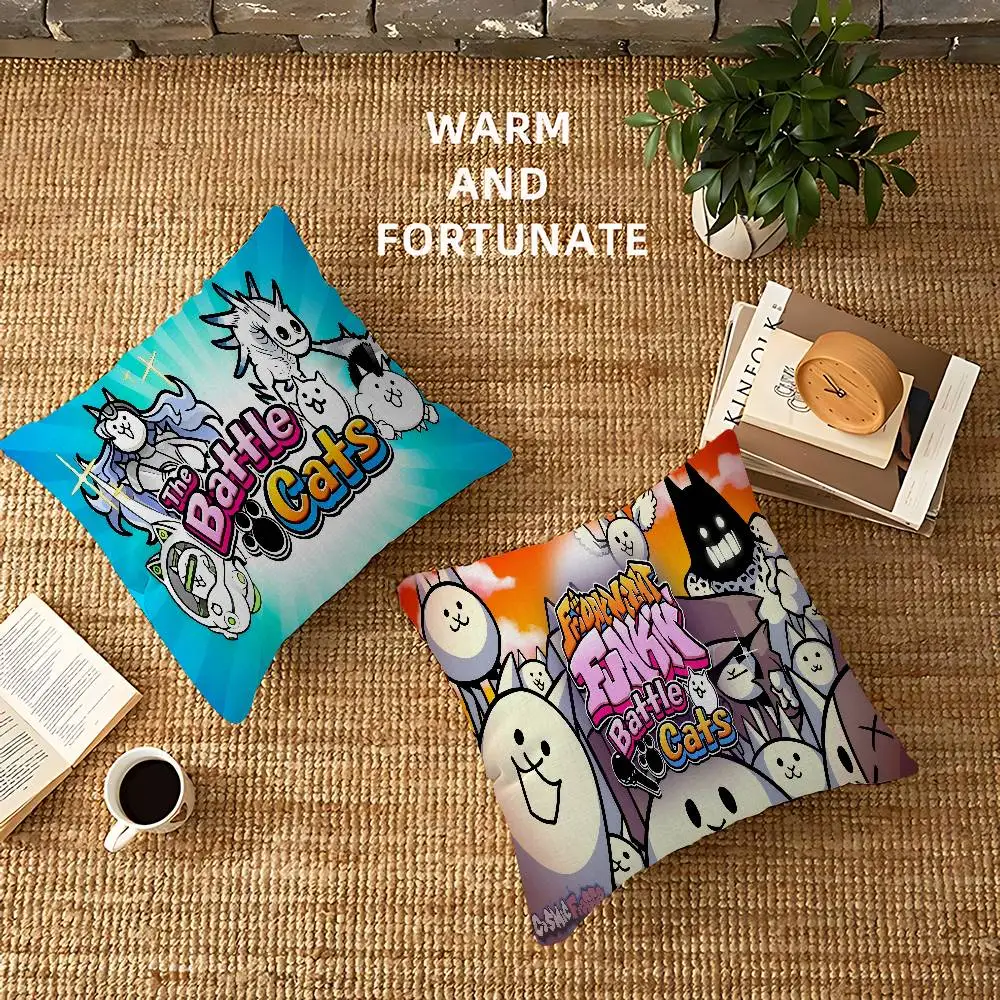 

Декоративная наволочка Battle Cats в стиле аниме для дома, спальни, дивана, кровати, 45x45 см