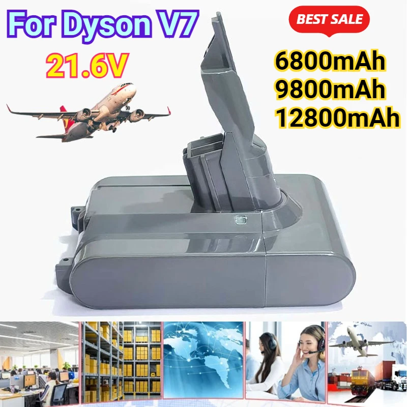 

new 21.6V for Dyson V7 Battery 12800mAh Li-lon Battery for Dyson V7 Battery Tier Pro Vacuum Cleaner Replacement 100% OriginaI