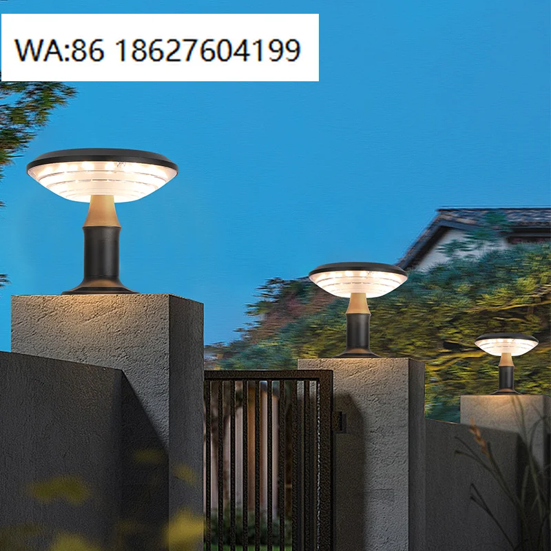 Ultra Bright 4.5W Aluminum Solar Column Light IP65 Waterproof Solar Panel LED Outdoor Garden Landscape Post Lamp