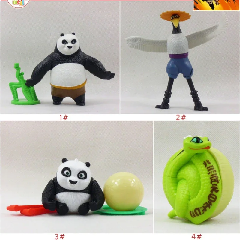 McDonaldsa MC Figure Kung Fu Doll Panda Crane Po Monkey Master Mantis Ornament Accessories Tabletop Decoration Children Present