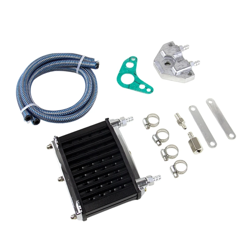

For ATV Quad Motorcycle Engine Oil Cooler Radiator Cooling Dirt Pit Soil Bike For 50Cc 70Cc 90Cc 110Cc 125Cc 140Cc 150Cc Set