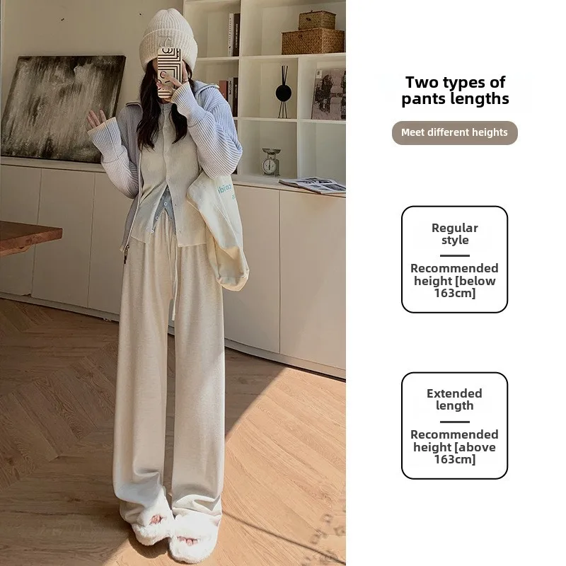 여자 하이 웨스트 빈티지 스트레이트 헐렁한 찹쌀 바지 streetwear 아메리칸 스타일 패션 캐주얼 와이드 레그 드레이프 바지