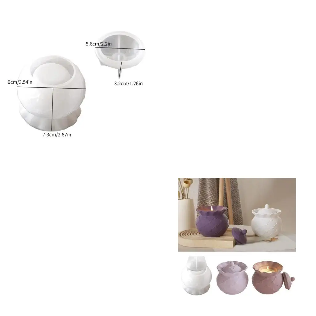 Jar Silicone Mold Concrete Cement Plaster Flowerpots Mould Epoxy Resin Storage Box Craft Molds Table Home Decors