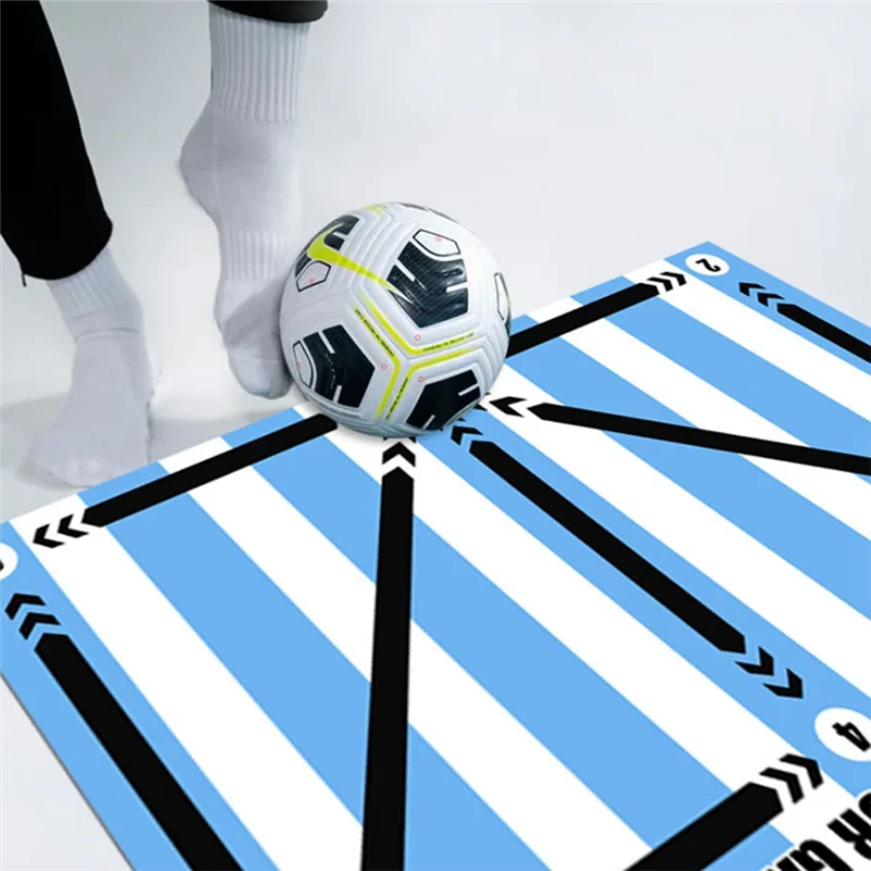 

Portable Football Footstep Training Mat Durable Soccer Training Mat For Ball Control And Dribbling