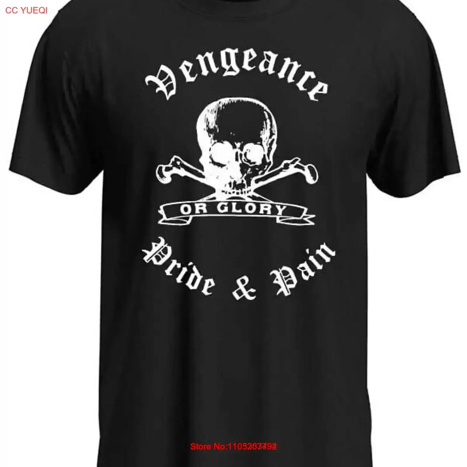 Vengeance Pride and Pain Schwarzes T-Shirt Oi Skinhead Größe XL Vintage Washed Fashion Vielseitig Stilvolle Streetwear Leicht lässig