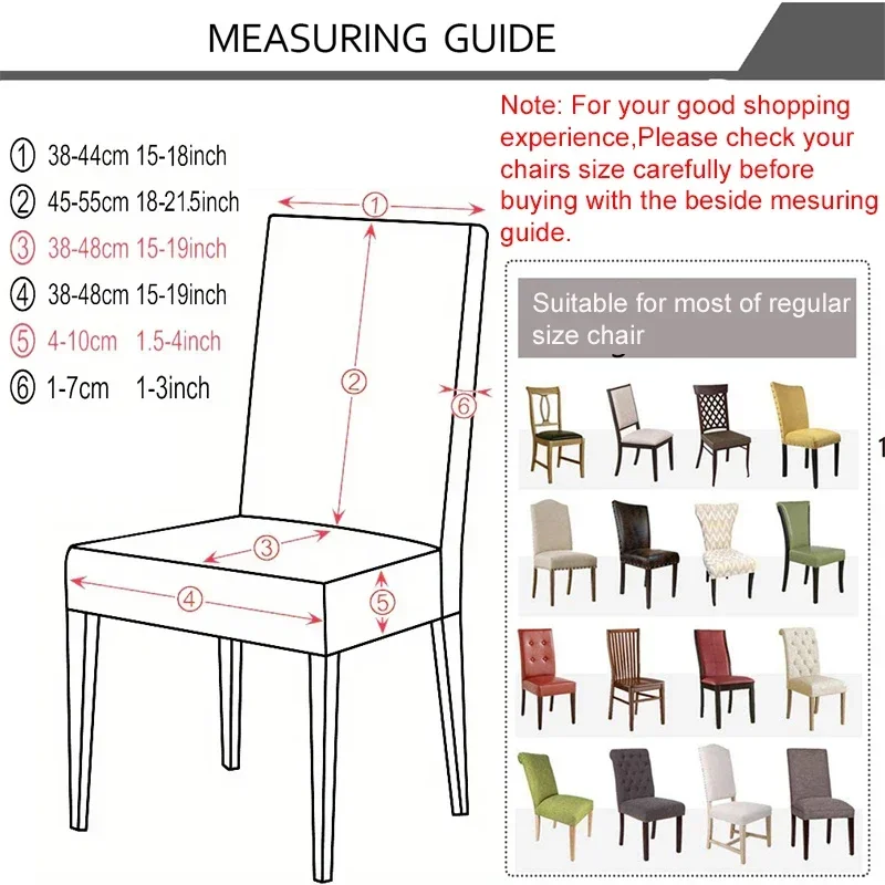 1/4/6pcs Dining Room Chair Covers Leaves Jacquard Wedding Chairs Covers Elastic Adjustable Seat Cover for Home Party Decor