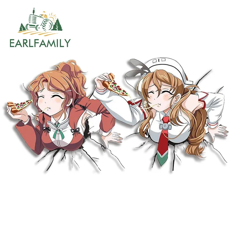 

EARLFAMILY 25cm for Kantai Collection Car Accessories Stickers Surfboard Windows Trunk Waterproof Decal Motorcycle Decoration