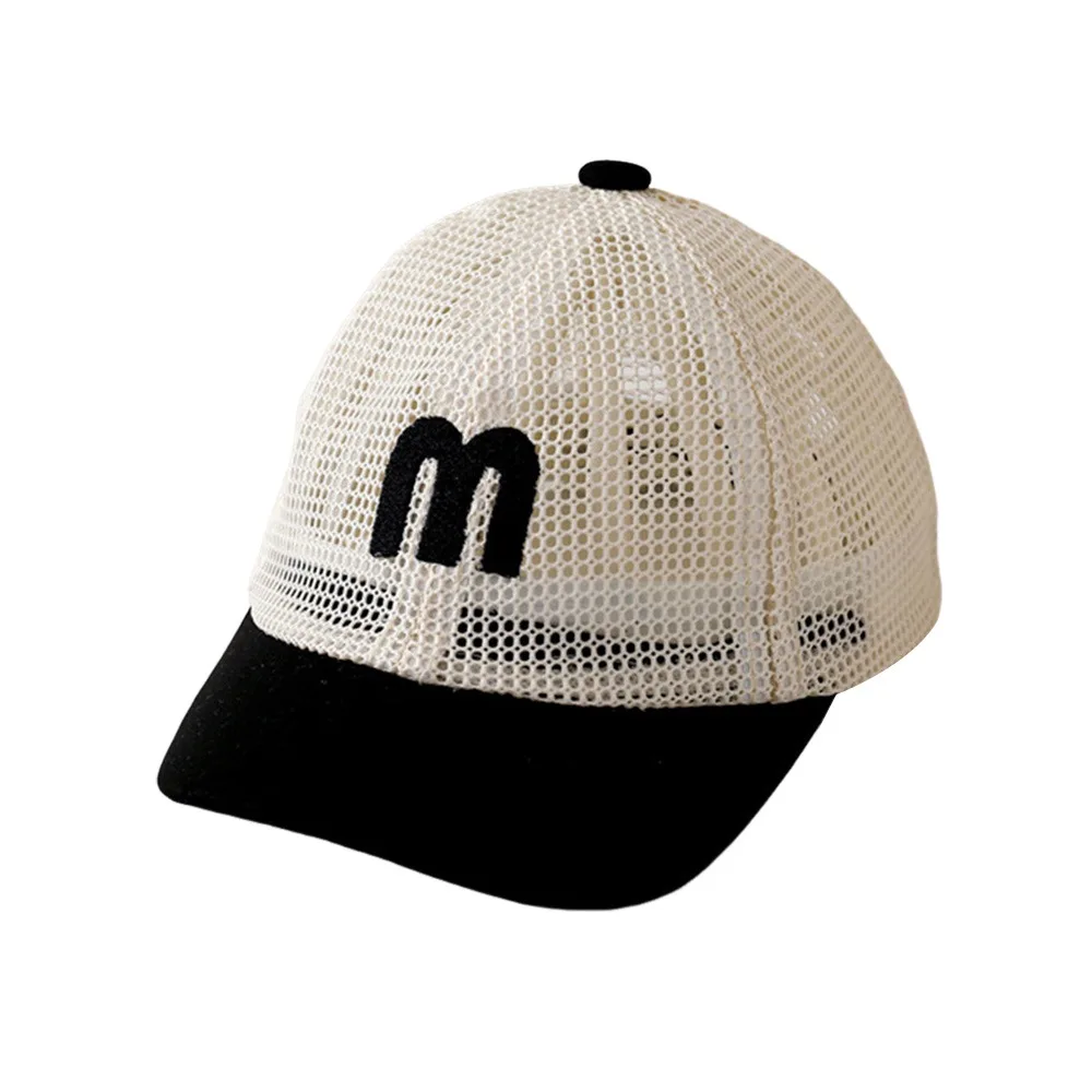 

Детская сетчатая бейсболка с вышивкой букв, защита от солнца, дышащая детская солнцезащитная кепка, солнцезащитный козырек, солнцезащитный козырек, шляпа в стиле хип-хоп