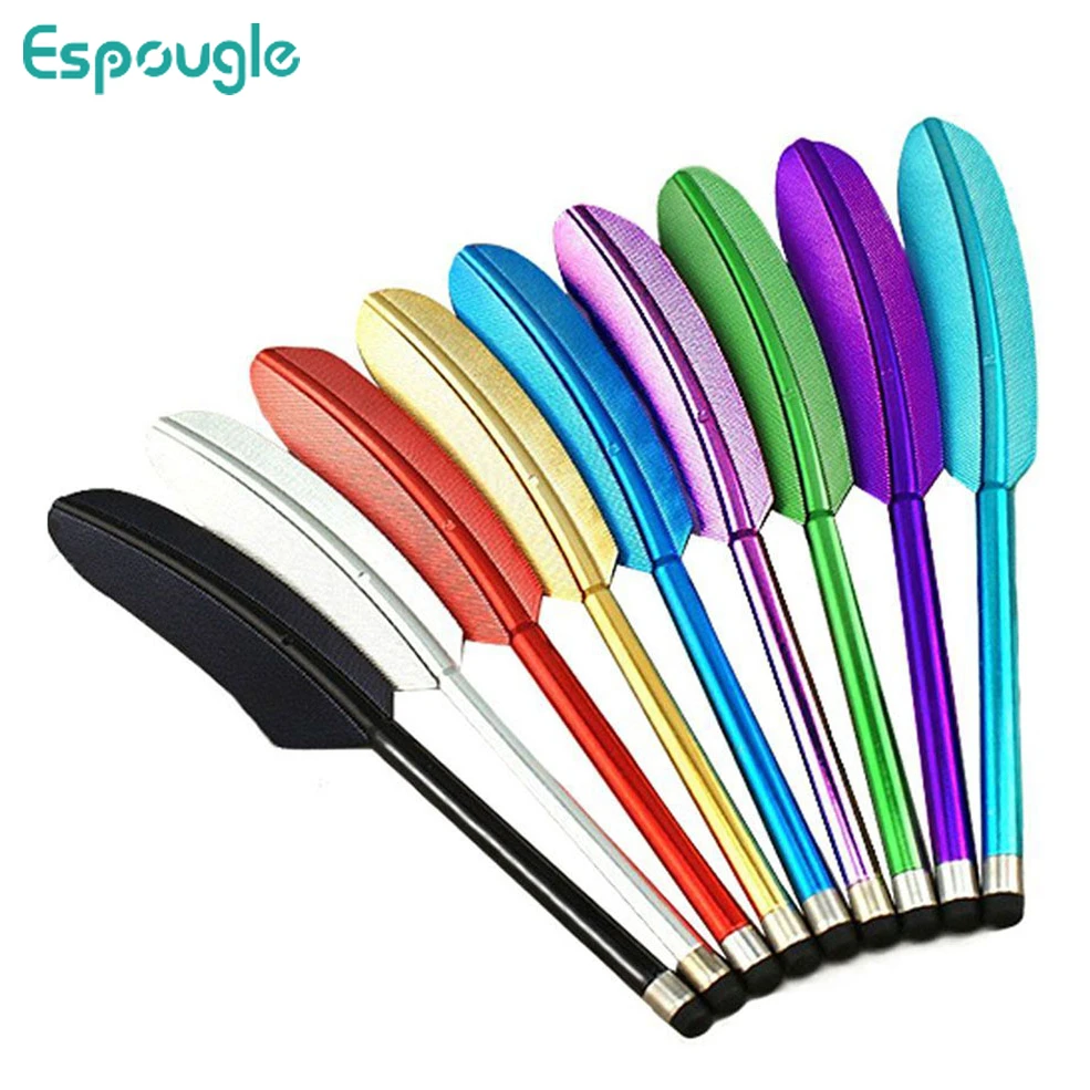 

100pcs Universal Feather Capacitive Stylus Touch Screen Pen For Samsung Galaxy S4 For iPhone 8 12 13 Tablet PC For Xiaomi etc.