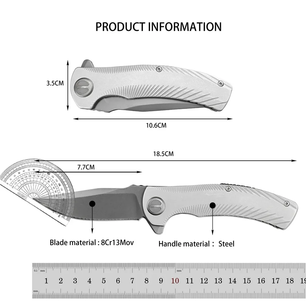 KS 3490 EDC Folding Knife 8Cr13Mov Blade 420 Steel Handle Pocket Manual Open Survival Camping Tactical Self-defense Knives Tools