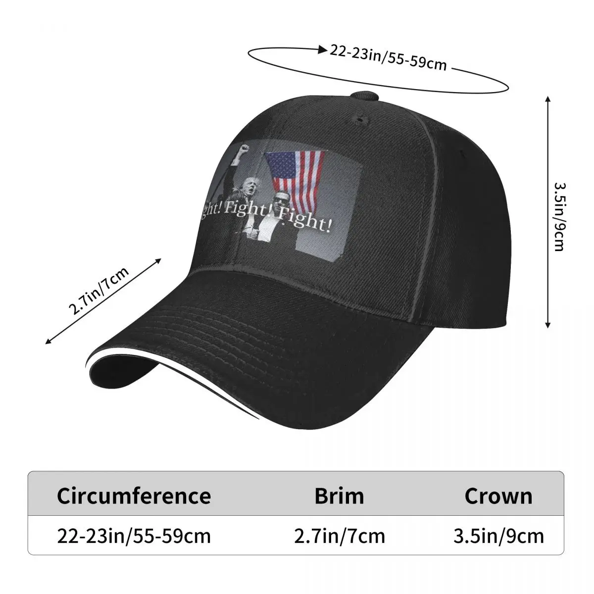 2024 New Arrival Baseball Caps Fight Trump Rally Shooting Outfit For Unisex 2024 Trump Shot Golf Cap Casual Headwear Adjustable