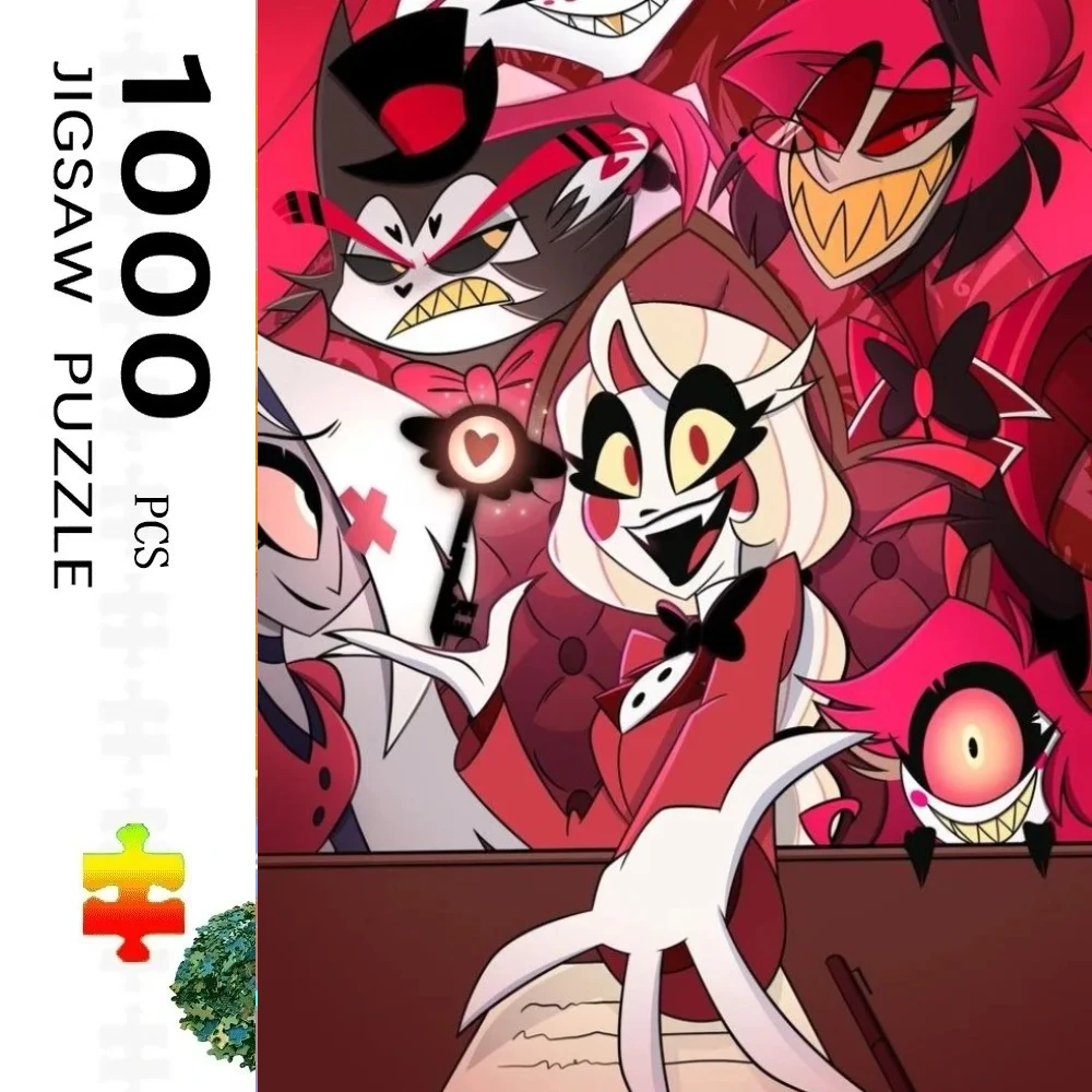 

1000pcs Jigsaw Puzzle, Hazbin Cartoon Hotel Puzzle, Perfect for DIY Creative Fun with Family,Gift ,teasing Toy