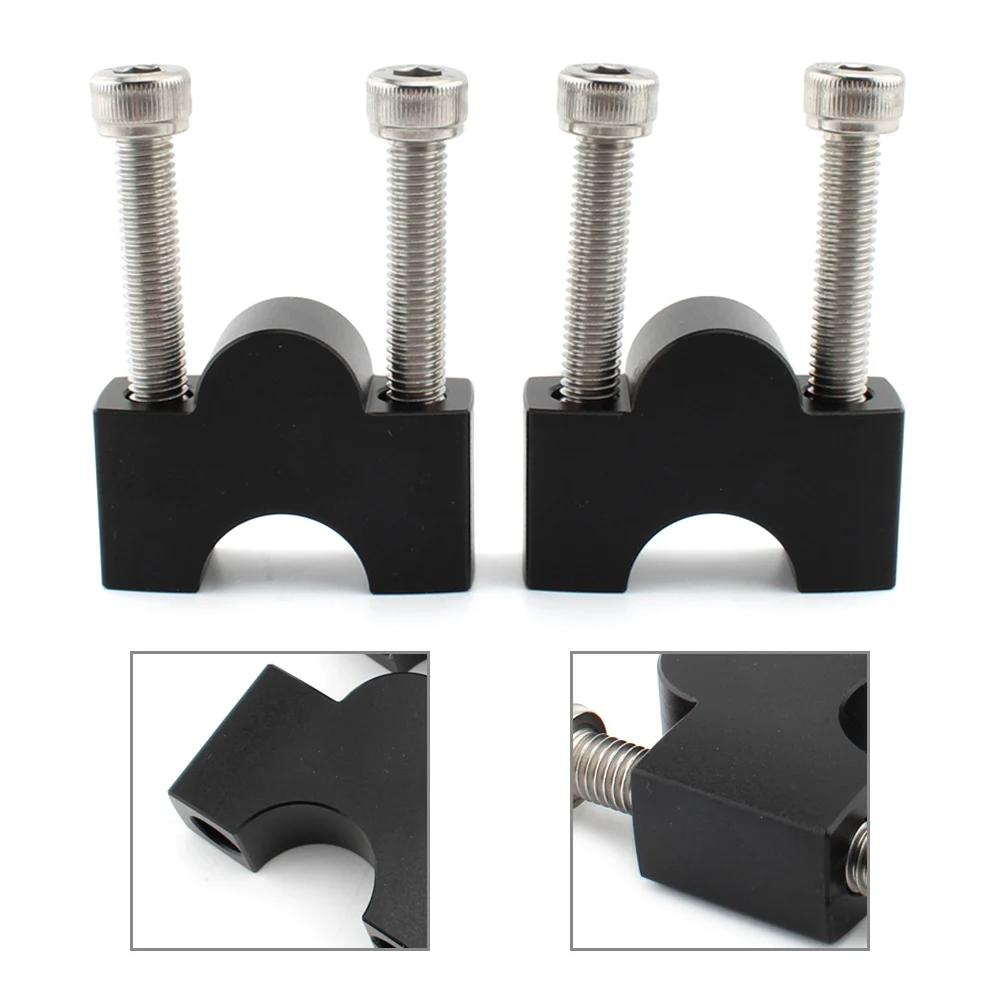 Aluminum Motorcycle Handle Bar Riser Handlebar Mounting Clamp For Kawasaki 250TR ZRX400 ZRX1100 ZRX1200 W400