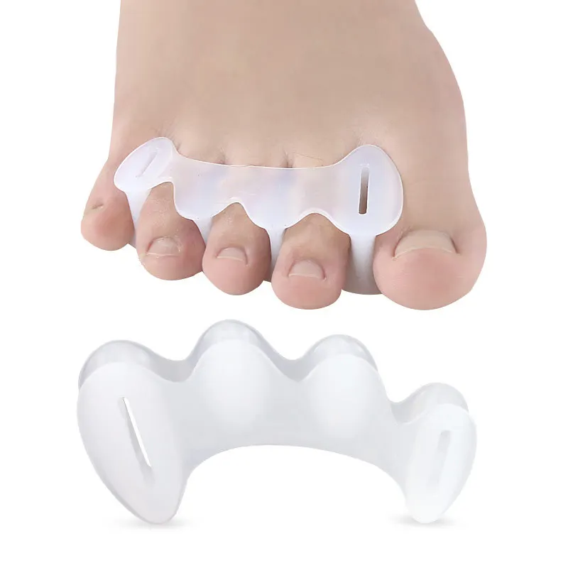 1Pair Gel Hallux Valgus Hard Silicone Toe Finger Separators Orthopedic Spacers Bunion Corrector Hammer Foot Care Tools Orthosis