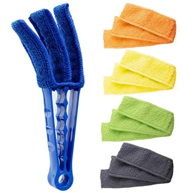 Detachable Washable Blind Cleaner Duster Brush PP Two Sizes Multicolor for Air Conditioner Fan and Car Air Vent Cleaning