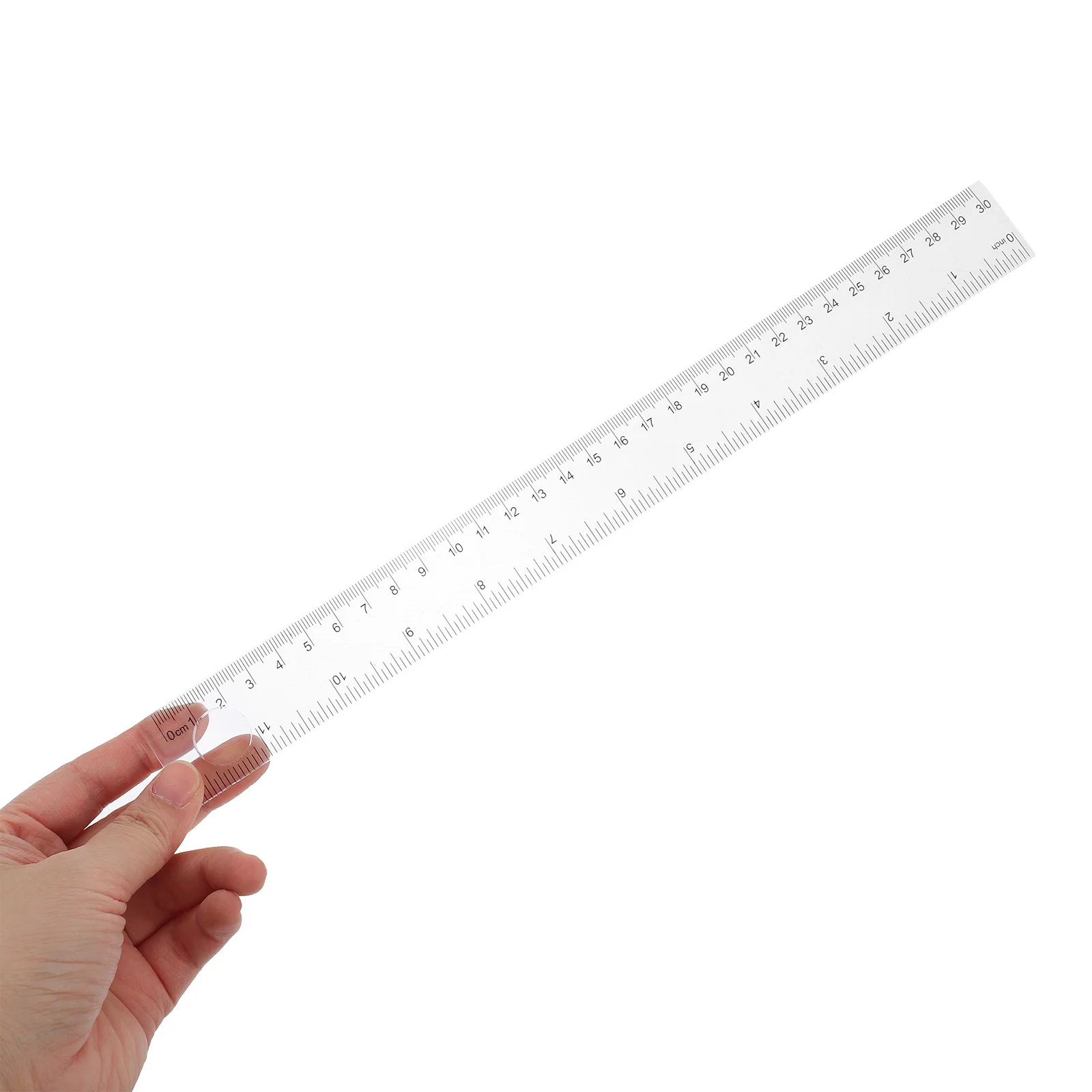 10pcs Magnifying Ruler Clear Plastic Straight Ruler 30Cm For Drawing Office School Use Measurement Tool Drafting Tool Student
