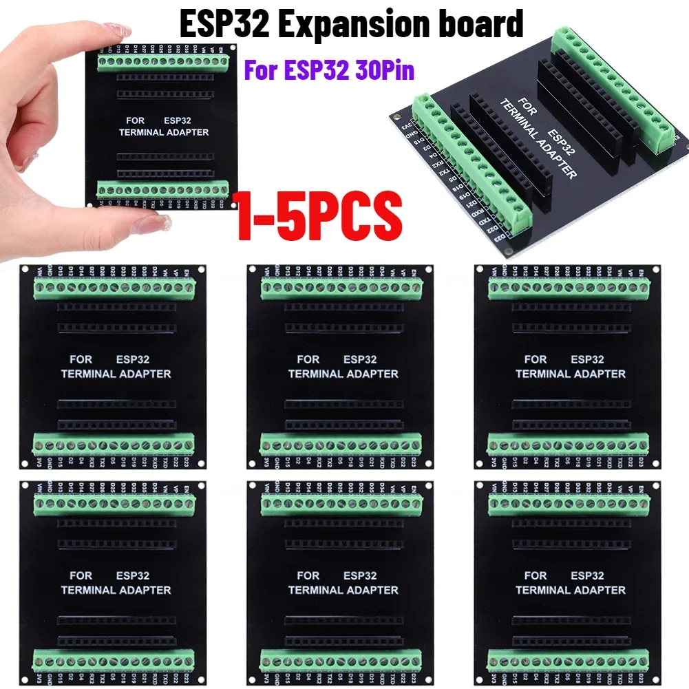 1-5PC ESP32 Expansion Board For ESP32 WiFi Bluetooth Development Board CP2102 NodeMCU-32S Lua 30Pin GPIO 1 Into 2 Breakout Board